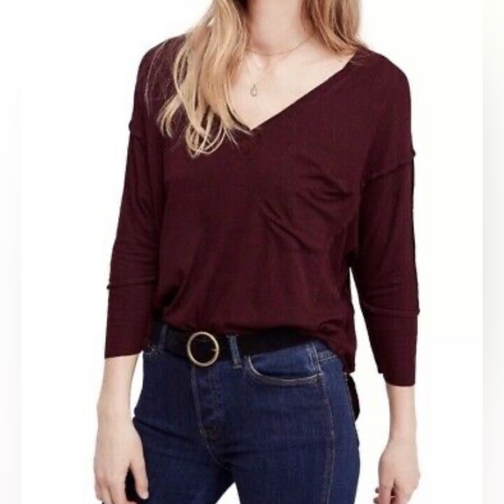 ✨NWT✨ We The Free Womens Golden Gate V-Neck 3/4 Sleeve